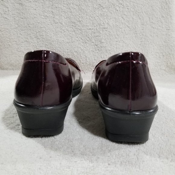 Soft-Flex burgundy wedge heel shoes - Picture 5 of 7